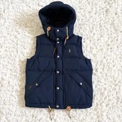 【現行タグ】ポロラルフローレン ダウンベスト ネイビー QRコード