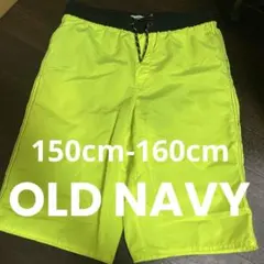 蛍光イエロー　水着ショートパンツ、サーフパンツ