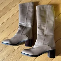 cavacava ロングブーツ 22.5cm ベージュ本革 サヴァサヴァ 美品！