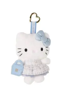 新品】Herlipto ハローキティぬいぐるみマスコット ツイード水色blue