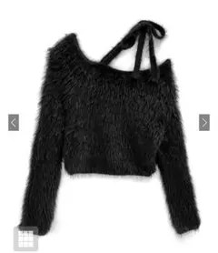 GRL ワンショルフェザーニットリボントップス dr747 ニット