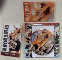 ☆ ヒロアカ　コレクション缶バッジ　クリア・名刺カード　エンデヴァー