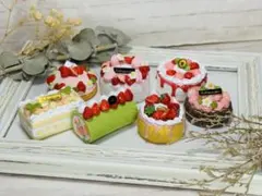 在庫整理セットE♡樹脂粘土♡ミニチュアスイーツ♡ケーキ♡ミニチュア♡ドールハウス