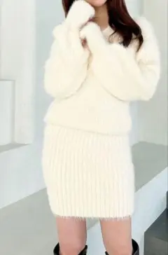 リゼクシー　シャギーニットミニワンピース