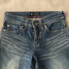 美品！C17レディースクロップドデニムジーンズ 裾ロールアップＳ