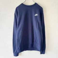 NIKE ワンポイント刺繍ロゴ　スウィッシュ　シンプル　ネイビー　ストリート