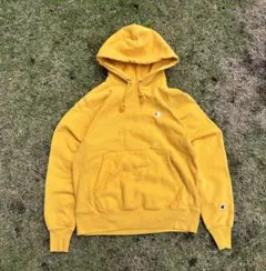 チャンピオン リバースウィーブ スウェットパーカー（マスタード）S