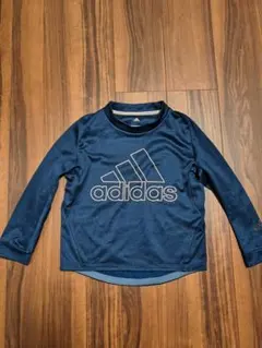 【超美品】アディダス　トレーナー　130 裏起毛　ネイビー CLIMAWARM