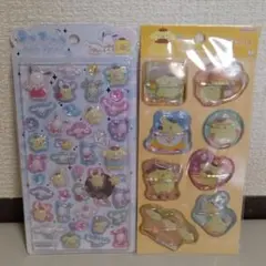 【正規品 新品未開封】ポムポムプリン サンリオ ウォーターシールうるちゅる 2点