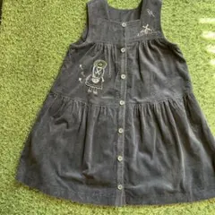 女児130サイズジャンバースカート、ベストと七分パンツセット