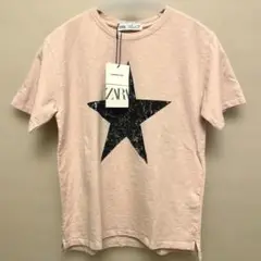 【新品】ZARA✩薄いピンク 星プリント Tシャツ 9歳（134cm）