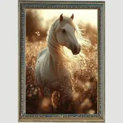 P2665 2026年干支馬 未来を切り開く勝利の馬【開運ヒーリングアート】