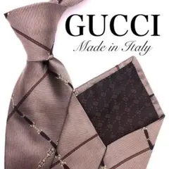 現行タグ✨】GUCCI ネクタイ GG柄 蜂 ビー ブラウン系 - メルカリ