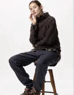 ソフトニットフリースリブハイネックT ユニクロ