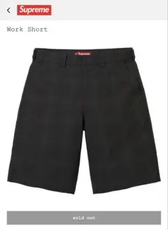 Supreme Work Short Black Plaid 32 - メルカリ
