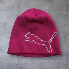 00 PUMA プーマ　ビーニーニット帽　vintage 平成　裏原 ラメY2K