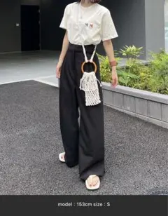 hinari ブラック ワイドパンツ Sサイズ