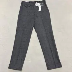 GLOBAL WORK ウール混ストレッチスリムトラウザー