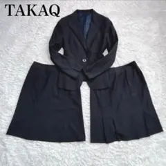 タカキュー エディトリアル スカートスーツ 3点セット ネイビー 洗える Sのサムネイル