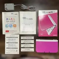 Newニンテンドー 3DS LL ピンク×ホワイト 充電器付き 任天堂