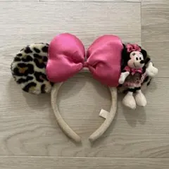 ミニーマウス ヒョウ柄カチューシャ