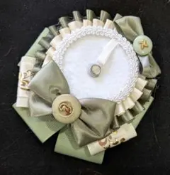 【在庫一掃セール開催中】モスグリーンｘ白痛ロゼット