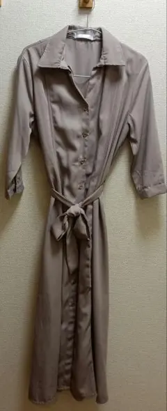 fifth　長袖 シャツワンピース　ピンクベージュ