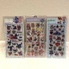 24h以内発送　ズートピア スティッチ　立体シール ボンボンドロップシール