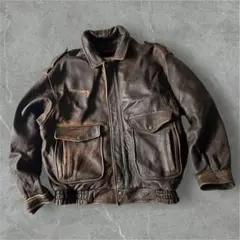 80s archive MONDO LUI g-1羊革レザーボンバージャケット