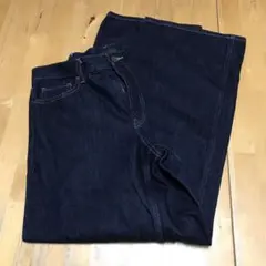 ユニクロ　ローライズ　バギージーンズ　25 ネイビー　ワイドストレート　デニム