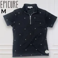 EPICURE エピキュール ゴルフ 半袖ポロ M 黒 美品 総柄のサムネイル