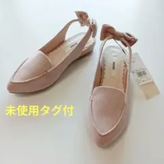 未使用タグ付き　snidel リボン付バックストラップパンプス　Ｌ　ピンクのサムネイル