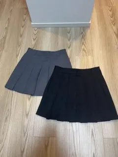 GU プリーツスカート 2色セット M/Sサイズ