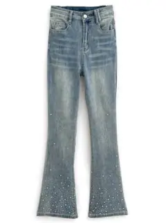 GRL ビジューデニムフレアパンツ[at2310]