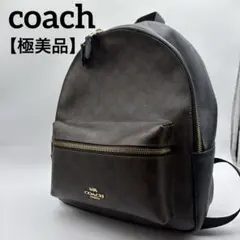 極美品　大人気　coach コーチ リュック ブラウン シグネチャー