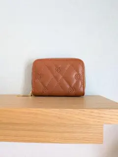 【12ポケット】ブラウン キルティング カードケース