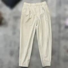 ユニクロ　タックワイドパンツ　L ホワイトアイボリー