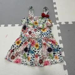 女の子用花柄ワンピース水着