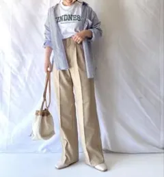 GU ストライプオーバーサイズシャツ Lサイズ