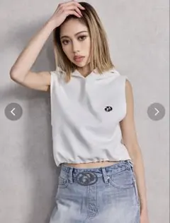 タグ付 新品未使用 GYDA ジェイダ GD ノースリーブショートパーカー