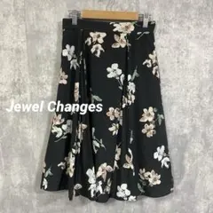 Jewel Changes フラワープリント ひざ丈スカート 裏地あり　38のサムネイル