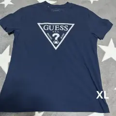 GUESS☆ネイビー Tシャツ 三角形ロゴラメのサムネイル