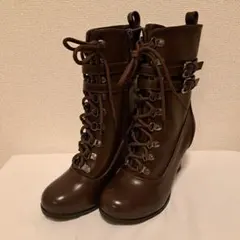 新品未使用！レースアップ ショート ミドル ブーツ