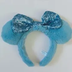 ディズニー カチューシャ ミニー ブルー スパンコール