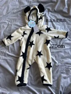 カバーオール　70cm ロンパース　冬　フリース　星柄　新品未使用品