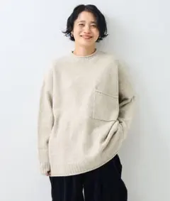 【FREAK'S STORE】ポケット付き ニット プルオーバー/セーター