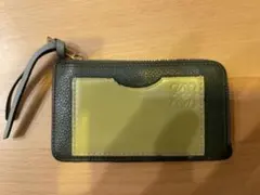 LOEWE ダークブラウン レザー 名刺入れ - メルカリ
