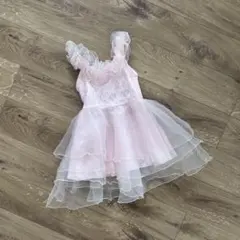 ピンク フリル レイヤードドレス　プリンセス