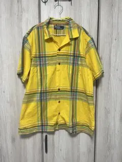 激レア　90s Polo Ralph Lauren 開襟シャツ L イエロー