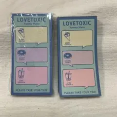 LOVETOXIC メニュー形式メモ帳　2セット